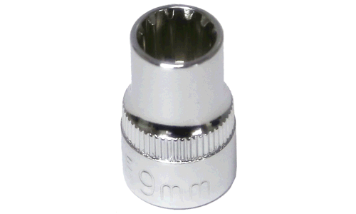 9mm x 3/8"Dr. Multi Lock Socket T&E Tools M5309