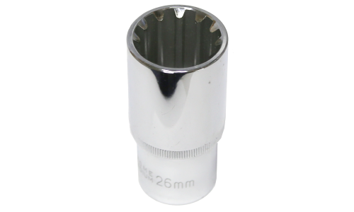 26mm x 1/2" Drive Deep Multi-Lock Socket T&E Tools M5426L