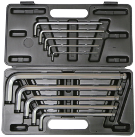 10 Piece Long Arm Metric Ball End Hex-Key T&E Tools MK069