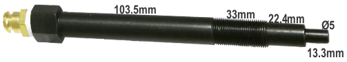 M10 x 1.25mm x 172.2mm Glow plug Diesel Comp. Adaptor T&E Tools OT036