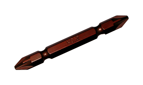 #2 Pozidriv Double Ended Power Bit 1/4" Hex T&E Tools P1292