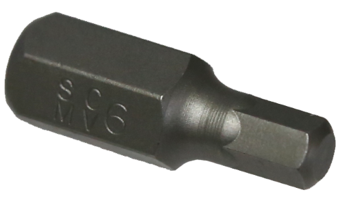 6mm In-Hex x 10mm Hex Bit 30mm Long T&E Tools P5006
