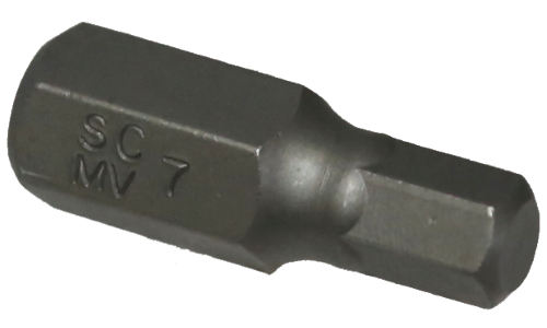 7mm In-Hex x 10mm Hex Bit 30mm Long T&E Tools P5007