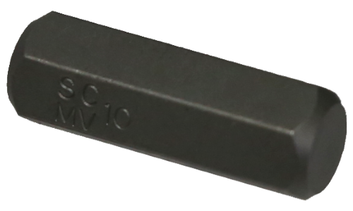 10mm In-Hex x 10mm Hex Bit 30mm Long T&E Tools P5010