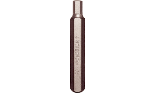 7mm In-Hex x 10mm Hex Bit 75mm Long T&E Tools P7007
