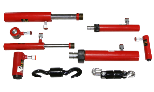 7 Piece Hydraulic Push & Pull Ram Kit T&E Tools PP070