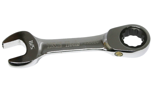 5/8" Stubby Gear Ratchet Wrench T&E Tools S50020