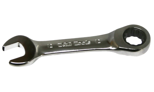 12mm Stubby Gear Ratchet Wrench T&E Tools S51012