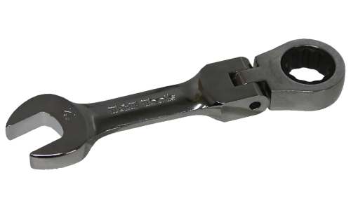 12mm 12Pt. Stubby Flex-Head Ratchet Wrench T&E Tools S59012