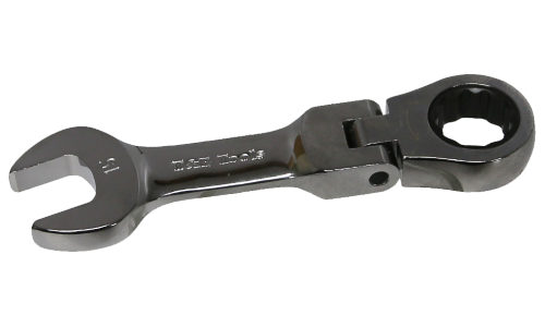 15mm 12Pt. Stubby Flex-Head Ratchet Wrench T&E Tools S59015