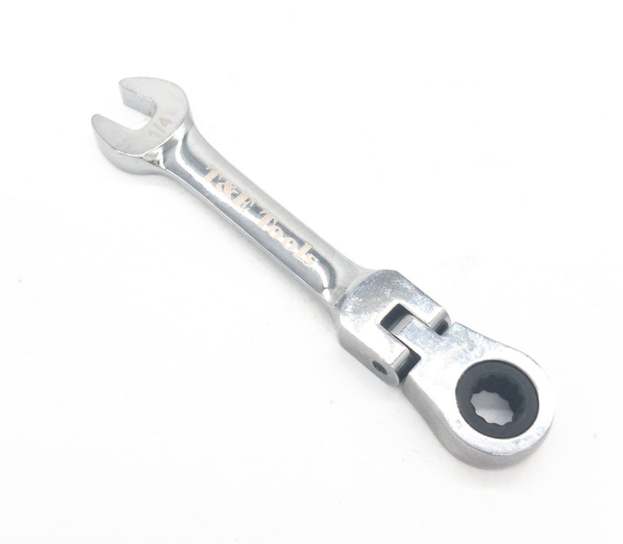 1/4" 12Pt. Stubby Flex-Head Ratchet Wrench T&E Tools S59108