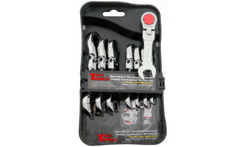 5/16" 12Pt. Stubby Flex-Head Ratchet Wrench T&E Tools S59110