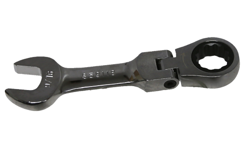 9/16" 12Pt. Stubby Flex-Head Ratchet Wrench T&E Tools S59118