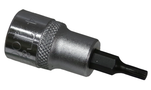 M4 Spline x 3/8"Drive Socket 50mm Long T&E Tools S7304