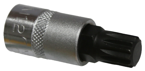 M12 Spline x 3/8"Drive Socket 50mm Long T&E Tools S7312