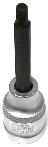 M6 Spline x 1/2"Drive Socket 100mm Long T&E Tools S7606