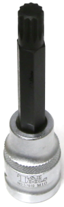 M10 Spline x 1/2"Drive Socket 100mm Long T&E Tools S7610