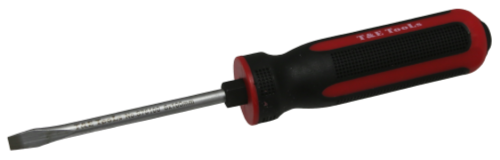 6 x 100mm Tang Thru Slotted S2 Steel Screwdriver T&E Tools S76100
