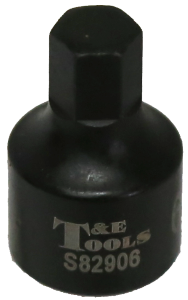 6mm x 1/4"Drive Stubby In-Hex Metric Impact Socket T&E Tools S82906