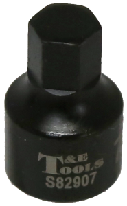 7mm x 1/4"Drive Stubby In-Hex Metric Impact Socket T&E Tools S82907