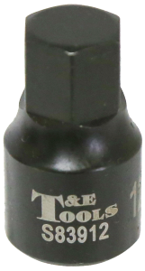 12mm x 3/8" Drive Stubby In-Hex Metric Impact Socket T&E Tools S83912