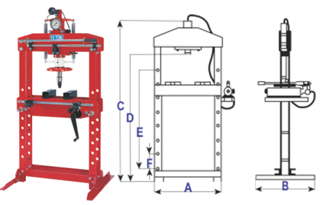 15 Ton Heavy-Duty Workshop Press T&E Tools SP150E