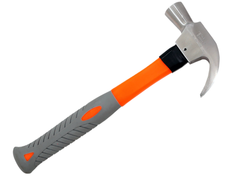 Stainless Steel 24Oz.(680g) Fiberglass Handle Claw Hammer 330L T & E Tools SS7058