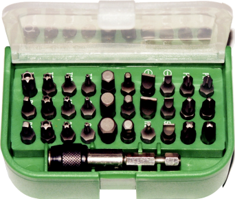 31Pc. 1/4"Hex Screwdriver Bit Set (25mm) T&E Tools T1031