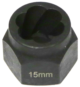 15mm An+gular Spiral Twist Socket Hex Drive T&E Tools T1045