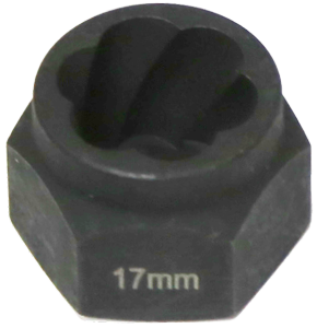 17mm Angular Spiral Twist Socket Hex Drive T&E Tools T1047
