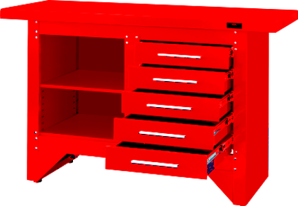 Five Drawer Work Station Tool Bench T&E Tools T1995