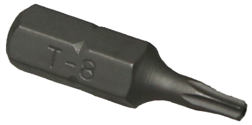 T8 1/4" Hex Tamper Torx Bit T&E Tools T3008