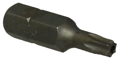 T25 Tamper Torx-r x 5/16" Hex Bit 30mm long T&E Tools T3125