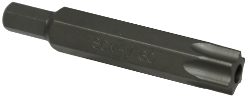 T60 Tamper Torx-r x 5/16" Hex Bit 75mm long T&E Tools T3360