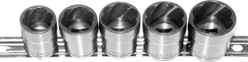 5 Piece 1/2" Drive SAE Impact Twist Sockets T&E Tools T4256