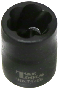 18mm x 1/2" Square Impact Twist Socket T&E Tools T4288