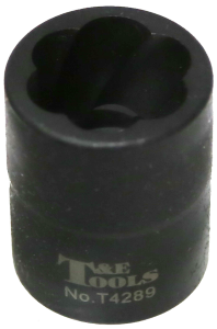 19mm x 1/2" Square Impact Twist Socket T&E Tools T4289