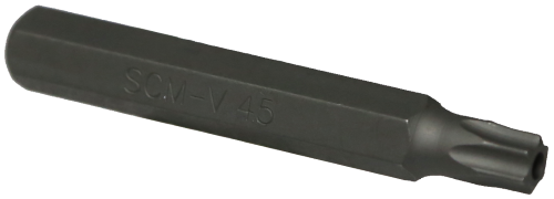 T45 Tamper Torx 10mm Hex x 75mm Long T&E Tools T5845