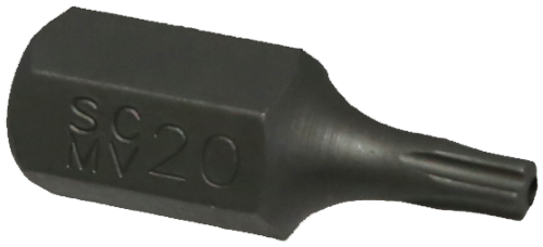 T20 5Pt.Tamper Torx-Plus Impact Bit 10mm Hex x 30mm long T&E Tools T6061