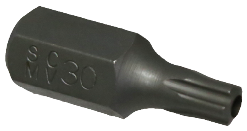 T30 5Pt.Tamper Torx-Plus Impact Bit 10mm Hex x 30mm long T&E Tools T6064