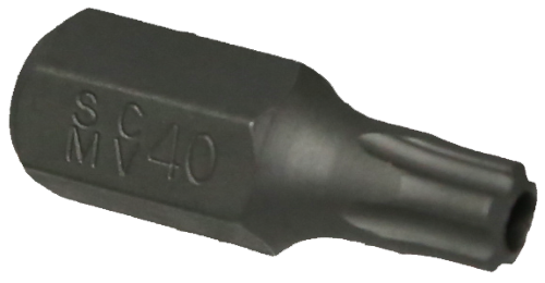 T40 5Pt.Tamper Torx-Plus Impact Bit 10mm Hex x 30mm long T&E Tools T6065