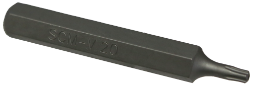 T20 5Pt.Tamper Torx-Plus Impact Bit 10mm Hex x 75mm long T&E Tools T6071
