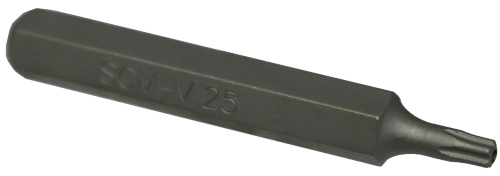 T25 5Pt.Tamper Torx-Plus Impact Bit 10mm Hex x 75mm long T&E Tools T6072
