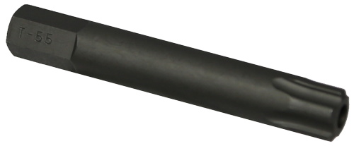 T55 5Pt.Tamper Torx-Plus Impact Bit 10mm Hex x 75mm long T&E Tools T6078