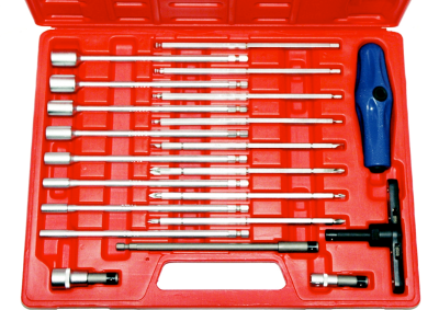 21 Piece Spintite Ball End In-Hex Screwdriver Insert Bit Set T&E Tools T6100