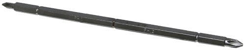 #1 & #2 Phillips Double Ended 1/4" Hex Bit 175mm Long T&E Tools T6301