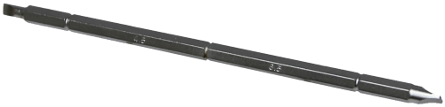 4.5mm & 6.5mm Slotted Double End 1/4" Hex Bit 175mm Long T&E Tools T6310