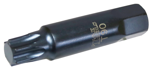 T90 Torx -r 22mm Hex x 107mm Long Insert Bit T&E Tools T6990