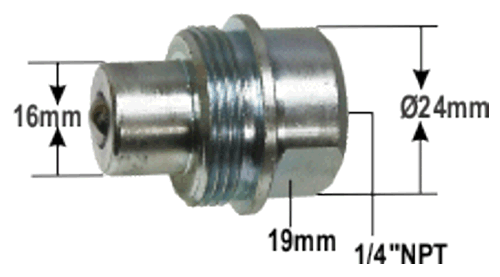 1/4"NPT Hose Large Male Half Coupler T&E Tools T9797-L