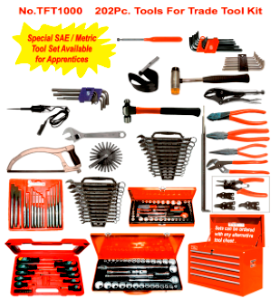 202 Piece Apprentice Tool Kit T&E Tools TFT1000